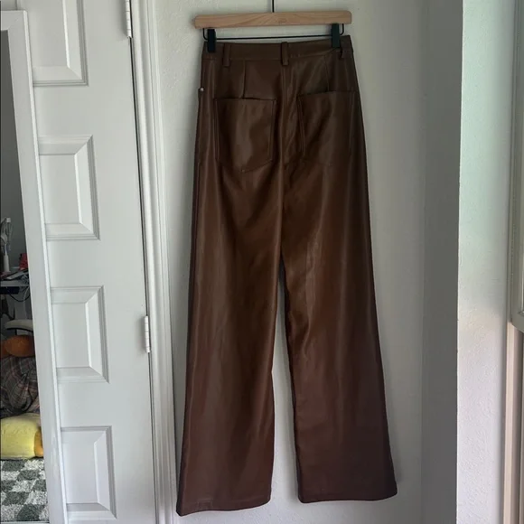 WhoWoreWhat Faux Leather Brown size 25 - Picture 5 of 5